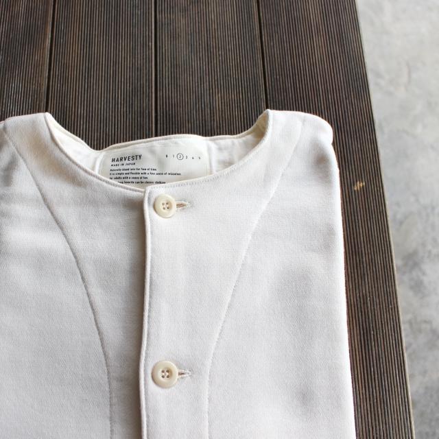 【20%OFF】HARVESTY シルケット裏毛スウェットノーカラーカーディガン Sweat atelier jacket | HARVESTY | 14