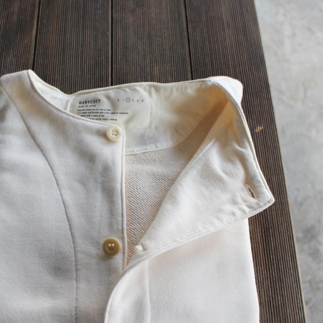 【20%OFF】HARVESTY シルケット裏毛スウェットノーカラーカーディガン Sweat atelier jacket | HARVESTY | 15