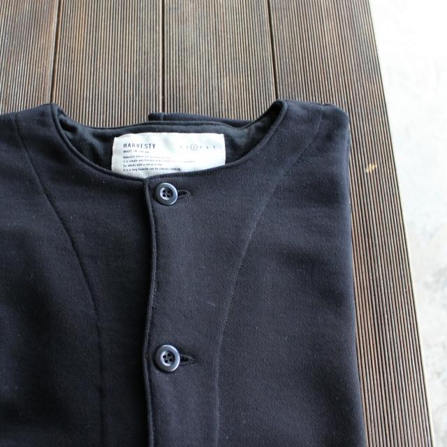【20%OFF】HARVESTY シルケット裏毛スウェットノーカラーカーディガン Sweat atelier jacket | HARVESTY | 18