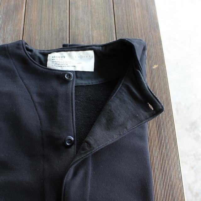 【20%OFF】HARVESTY シルケット裏毛スウェットノーカラーカーディガン Sweat atelier jacket | HARVESTY | 19