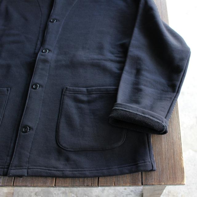 【20%OFF】HARVESTY シルケット裏毛スウェットノーカラーカーディガン Sweat atelier jacket | HARVESTY | 20