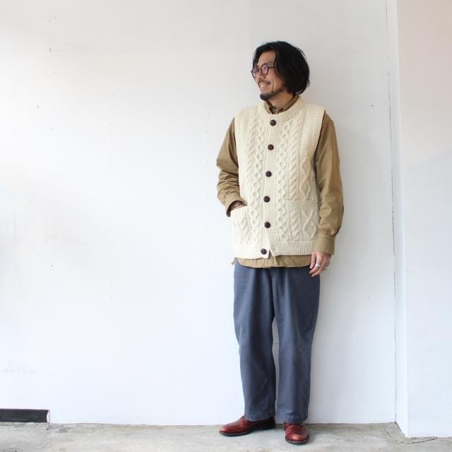 HARVESTY ハンドニットベスト Cable Knit Vest / A62301　（Off white） | HARVESTY | 11