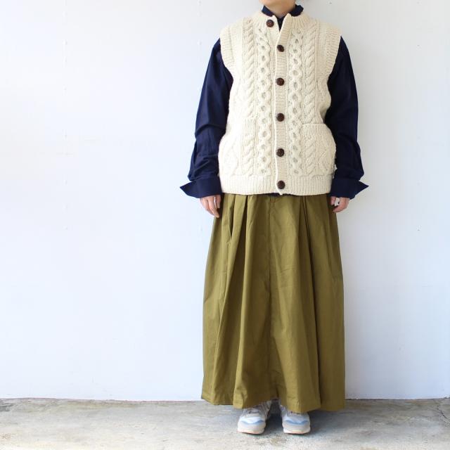 HARVESTY ハンドニットベスト Cable Knit Vest / A62301　（Off white） | HARVESTY | 12