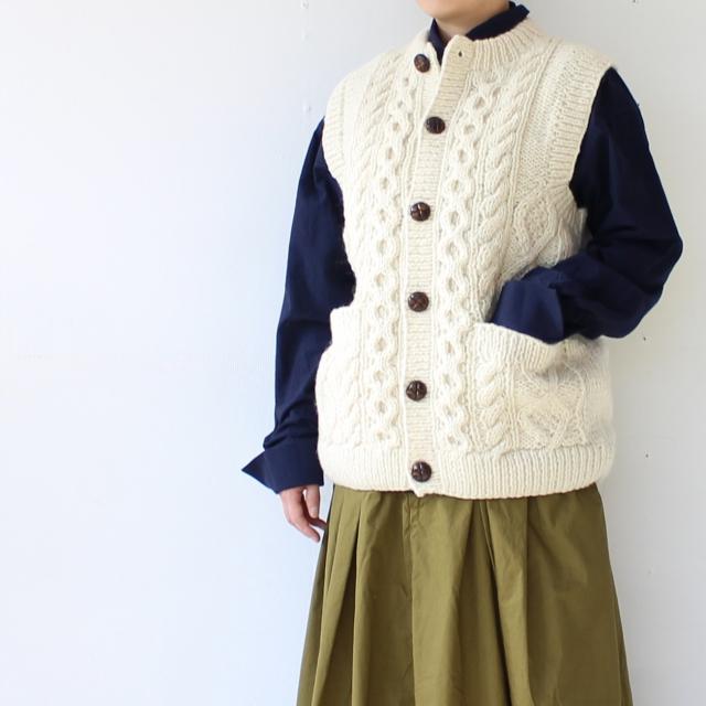 HARVESTY ハンドニットベスト Cable Knit Vest / A62301　（Off white） | HARVESTY | 15