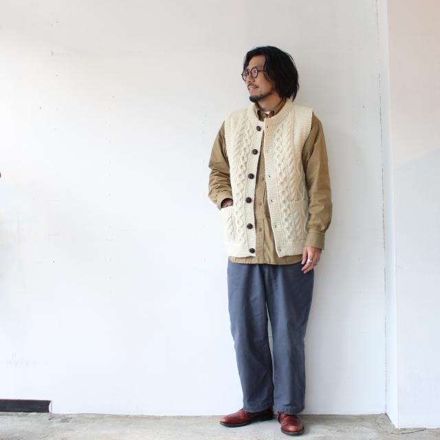 HARVESTY ハンドニットベスト Cable Knit Vest / A62301　（Off white） | HARVESTY | 09