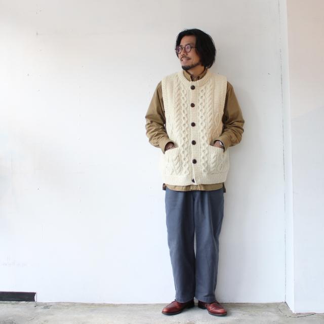 HARVESTY ハンドニットベスト Cable Knit Vest / A62301　（Off white） | HARVESTY | 10