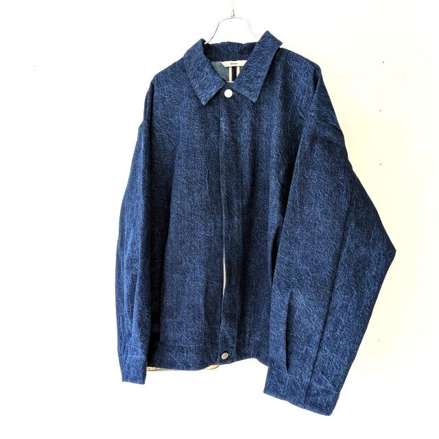 amne デニムブルゾン Pre-wash DENIM pleats blouson　（Indigo） |  | 01