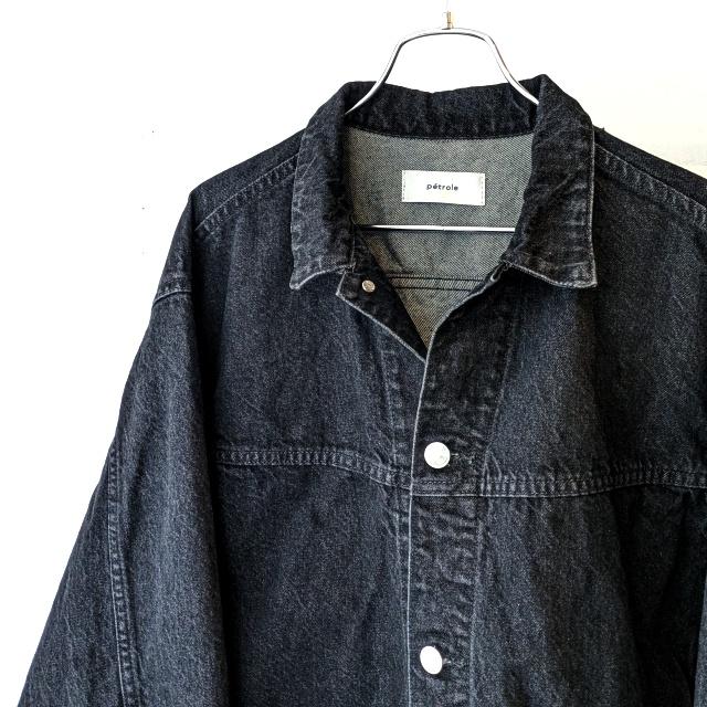 Petrole / amne 12.8ozデニムブルゾン 12.8oz denim omit blouson　（Black） |  | 11