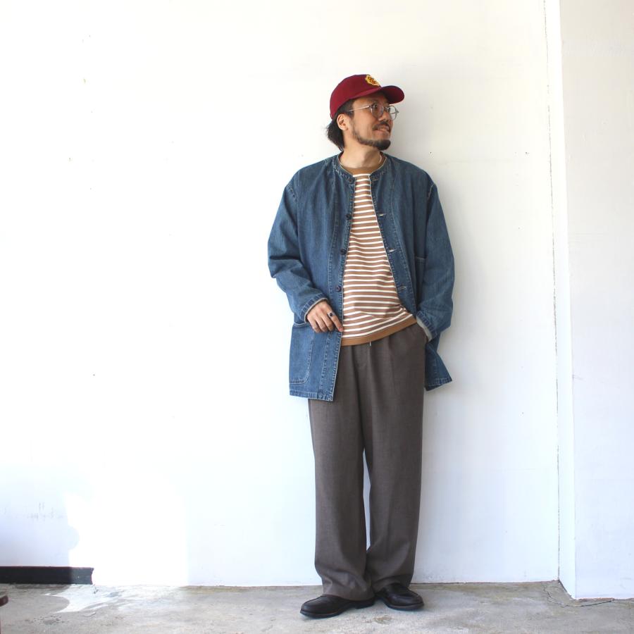 amne ハイゲージボーダーワイドクルー TWISTED BORDER Long sleeve tee / amn-CS-099　（Camel×Natural） |  | 13
