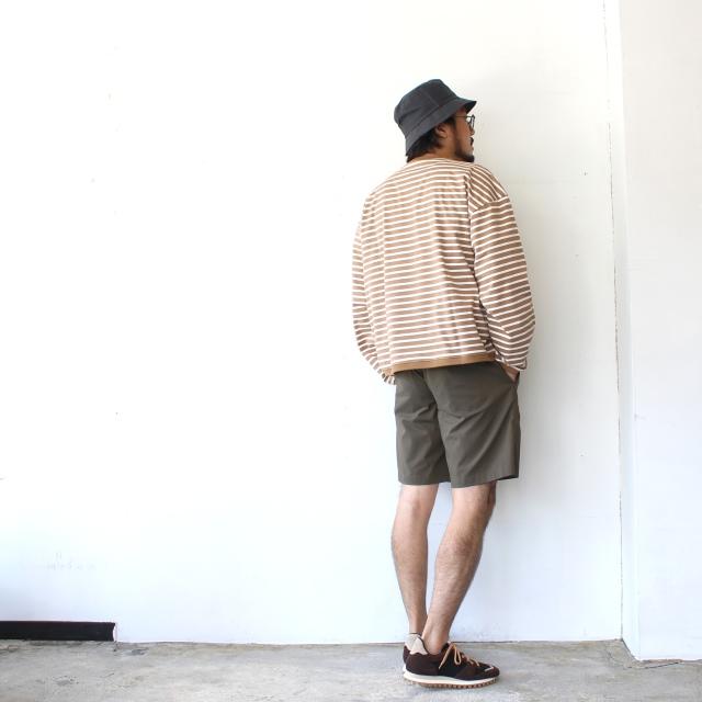 amne ハイゲージボーダーワイドクルー TWISTED BORDER Long sleeve tee / amn-CS-099　（Camel×Natural） |  | 16