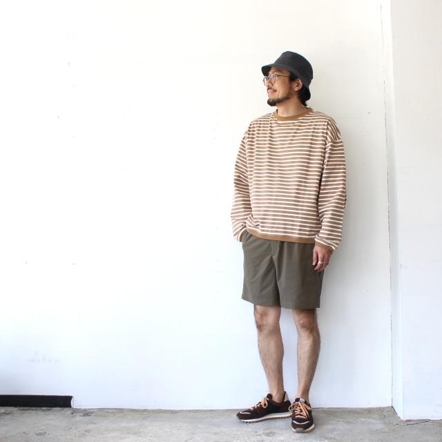 amne ハイゲージボーダーワイドクルー TWISTED BORDER Long sleeve tee / amn-CS-099　（Camel×Natural） |  | 17