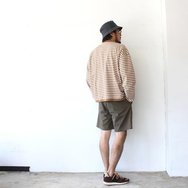 amne ハイゲージボーダーワイドクルー TWISTED BORDER Long sleeve tee / amn-CS-099　（Camel×Natural） |  | 20
