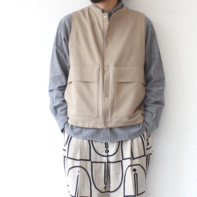 amne ギャバジンカラーレスベスト GABARDINE useful vest / amn-VT-002 |  | 05