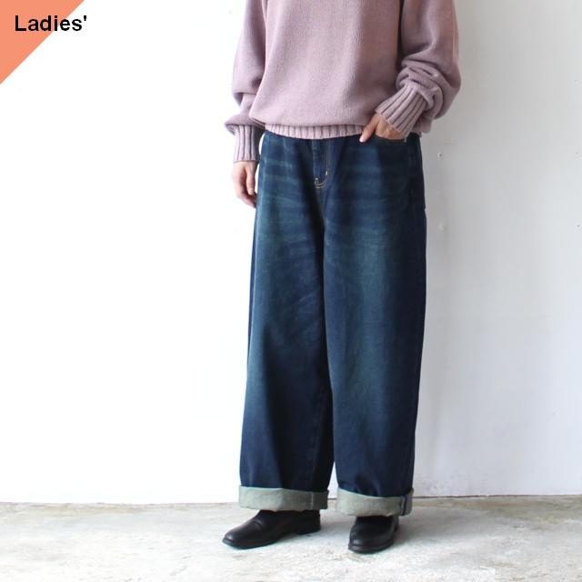 sasanqua by trees 12ozワイドデニムパンツ Volume Denim　（Dark Blue） | 