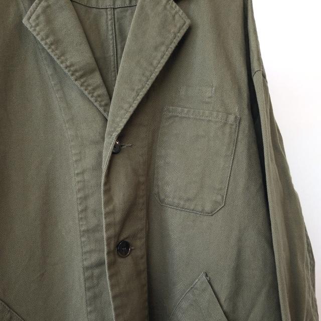 sasanqua by trees コットンリネンフレンチワークコート C/L French work coat　（Olive） |  | 10