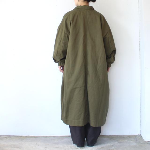 sasanqua by trees コットンリネンフレンチワークコート C/L French work coat　（Olive） |  | 03