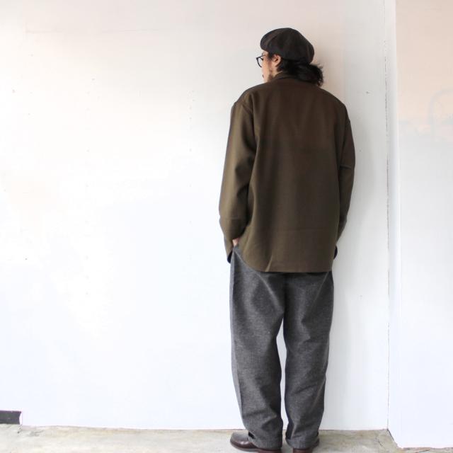 【20%OFF】Upscape Audience ウールライクポリサファリシャツ （Khaki） | Audience | 03