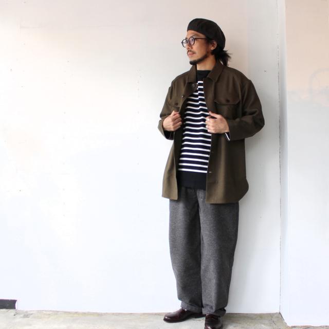 【20%OFF】Upscape Audience ウールライクポリサファリシャツ （Khaki） | Audience | 06