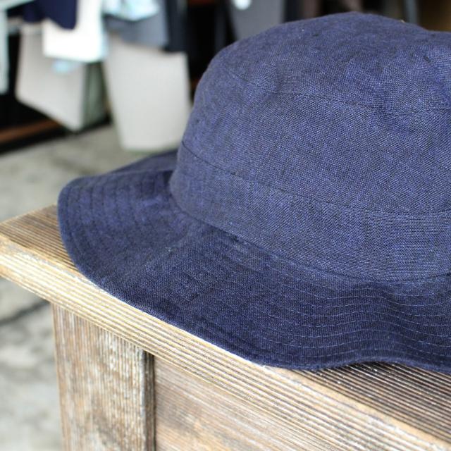 Au vrai chic Britain　Linen Bucket Hat　（Indigo Navy） |  | 03