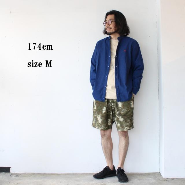 BOHEMIANS（ボヘミアンズ） バンドカラーデニムシャツL/S B.C DENIM 