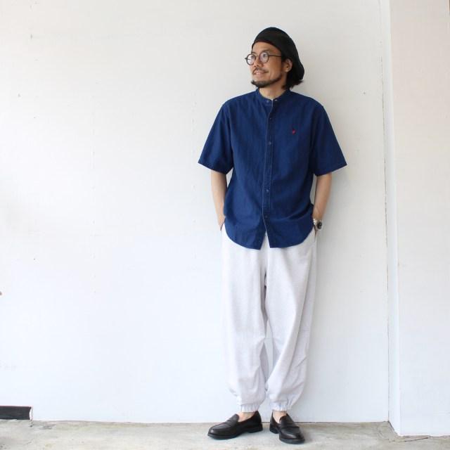 BOHEMIANS（ボヘミアンズ） バンドカラーデニムシャツS/S B.C DENIM