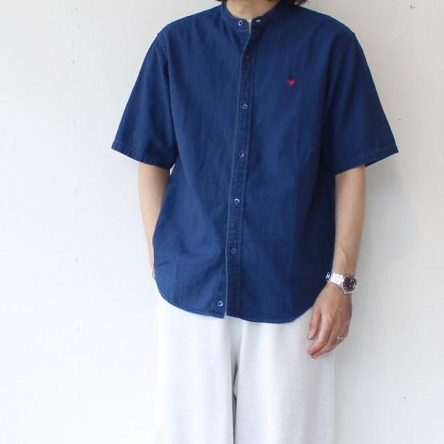 BOHEMIANS（ボヘミアンズ） バンドカラーデニムシャツS/S B.C DENIM