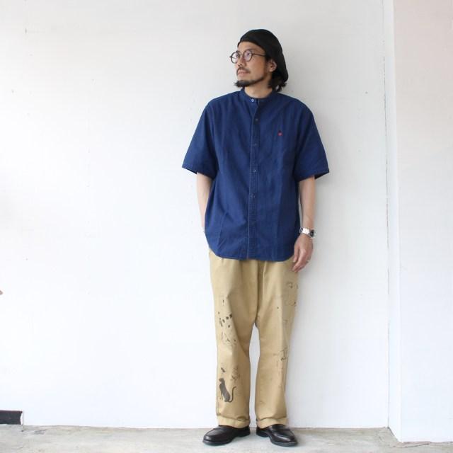 Bohemians バンドカラーデニムシャツS/S　B.C DENIM SHIRTS　（Navy） | BOHEMIANS | 14