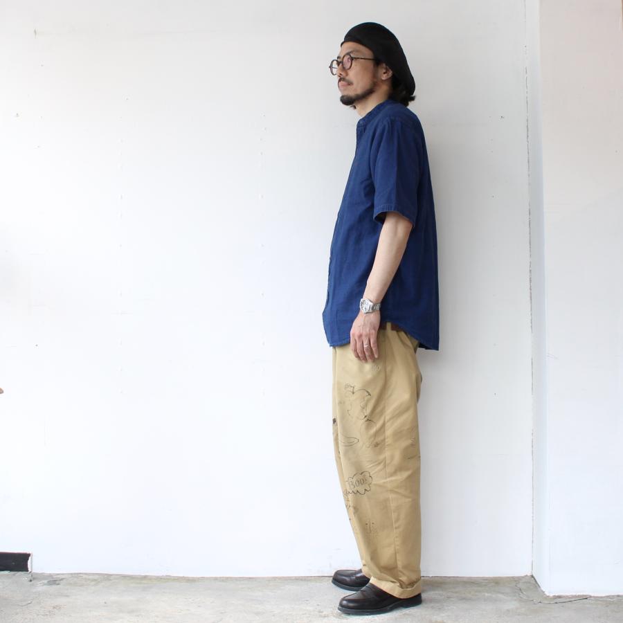 BOHEMIANS（ボヘミアンズ） バンドカラーデニムシャツS/S B.C DENIM