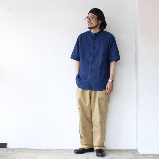 Bohemians バンドカラーデニムシャツS/S　B.C DENIM SHIRTS　（Navy） | BOHEMIANS | 17