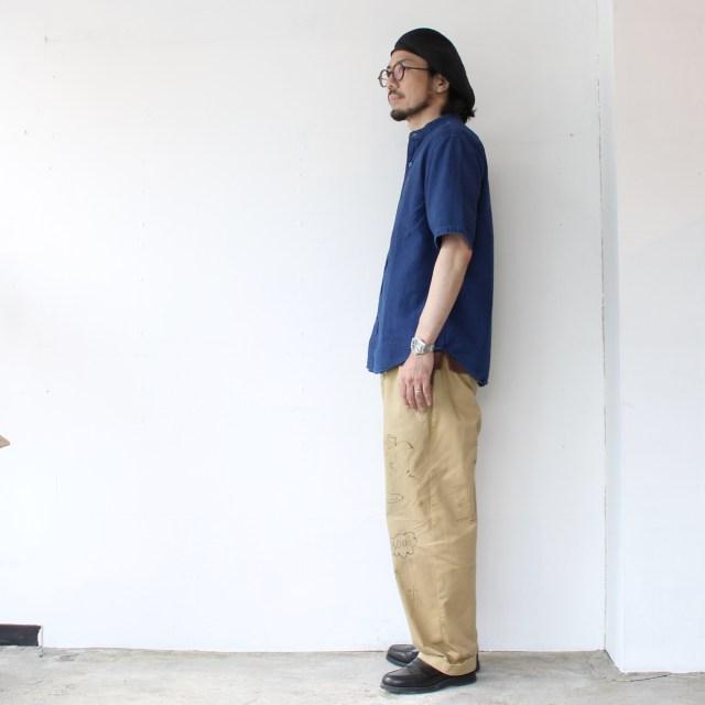 Bohemians バンドカラーデニムシャツS/S　B.C DENIM SHIRTS　（Navy） | BOHEMIANS | 19