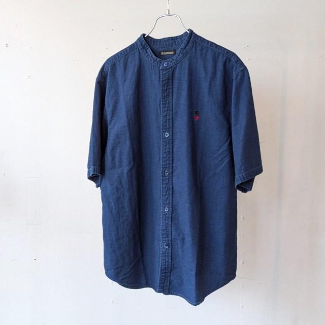 BOHEMIANS Bohemians バンドカラーデニムシャツS/S B.C DENIM