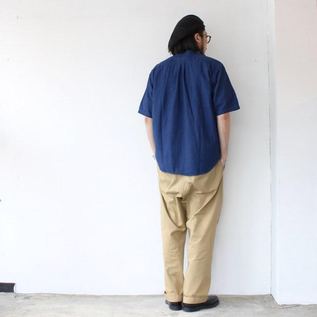 Bohemians バンドカラーデニムシャツS/S　B.C DENIM SHIRTS　（Navy） | BOHEMIANS | 20