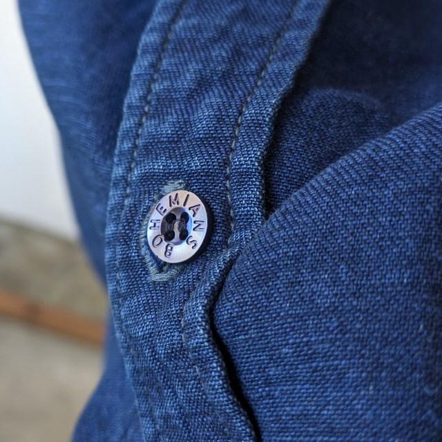 Bohemians バンドカラーデニムシャツS/S　B.C DENIM SHIRTS　（Navy） | BOHEMIANS | 04