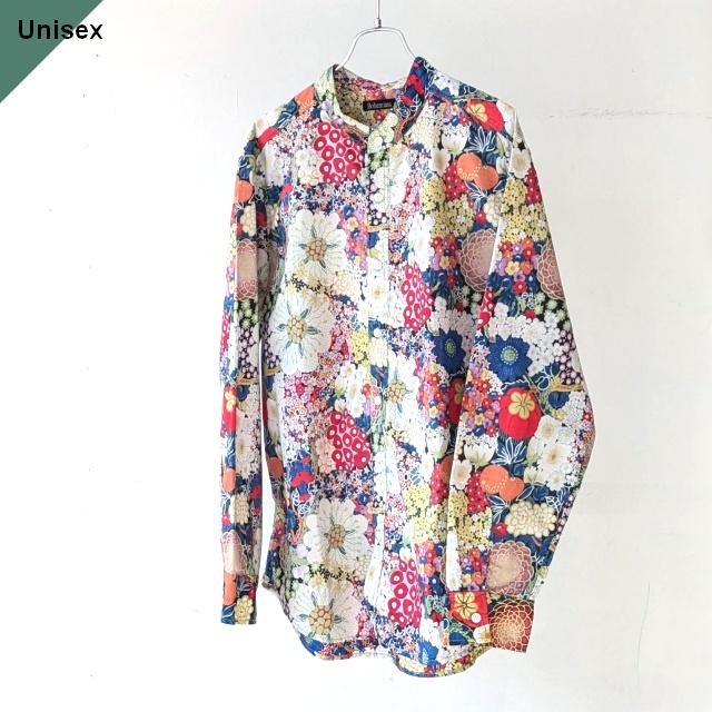 Bohemians 花柄バンドカラーシャツL/S　ODORANT GAUZE STAND COLLAR SHIRTS | BOHEMIANS