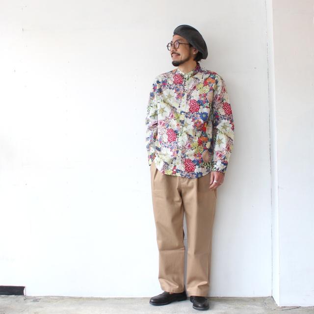 Bohemians 花柄バンドカラーシャツL/S　ODORANT GAUZE STAND COLLAR SHIRTS | BOHEMIANS | 13