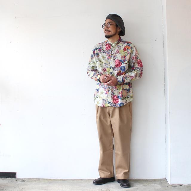 Bohemians 花柄バンドカラーシャツL/S　ODORANT GAUZE STAND COLLAR SHIRTS | BOHEMIANS | 14