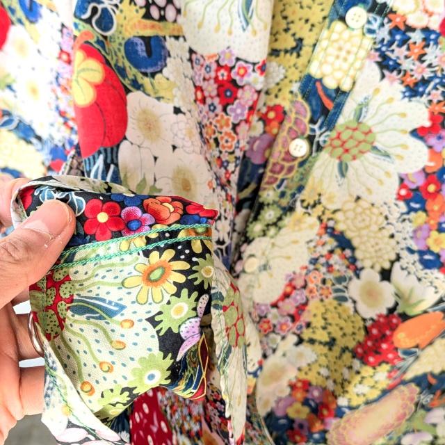 Bohemians 花柄バンドカラーシャツL/S　ODORANT GAUZE STAND COLLAR SHIRTS | BOHEMIANS | 09