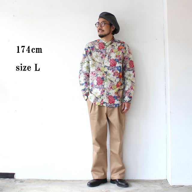 Bohemians 花柄バンドカラーシャツL/S　ODORANT GAUZE STAND COLLAR SHIRTS | BOHEMIANS | 10