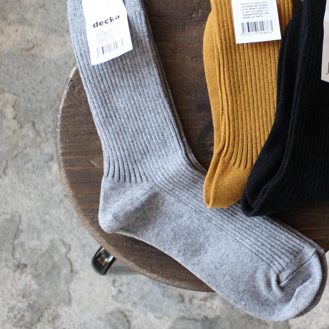 decka Quality Socks コットンカシミヤソックス Superior Rib Socks | decka Quality socks | 01