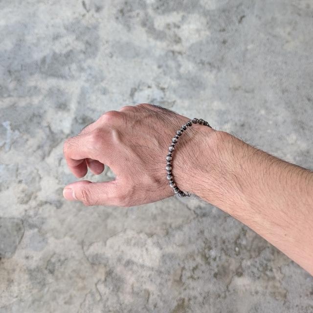 Ericka Nicolas Begay ナバホパールMIXブレスレット Navajo Pearl Bracelet / 5mm×3mm 17cm　（Oxidized） | ERICKA NICOLAS BEGAY | 03