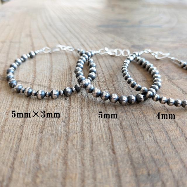 Ericka Nicolas Begay ナバホパールMIXブレスレット Navajo Pearl Bracelet / 5mm×3mm 17cm　（Oxidized） | ERICKA NICOLAS BEGAY | 04