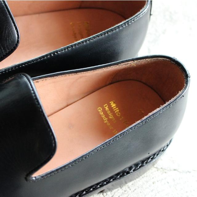 【20%OFF】Milton Keynes レザースリッポンシューズ Leather Slip on Shoes　（Black） |  | 06