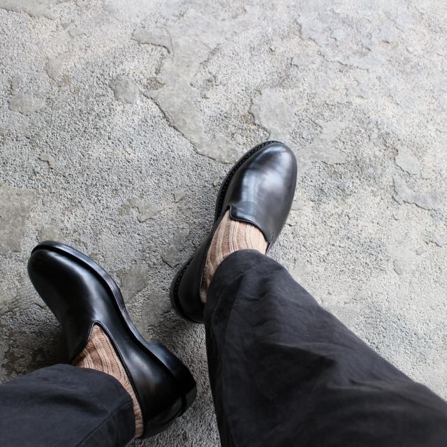 【20%OFF】Milton Keynes レザースリッポンシューズ Leather Slip on Shoes　（Black） |  | 07