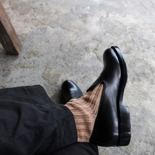 【20%OFF】Milton Keynes レザースリッポンシューズ Leather Slip on Shoes　（Black） |  | 08