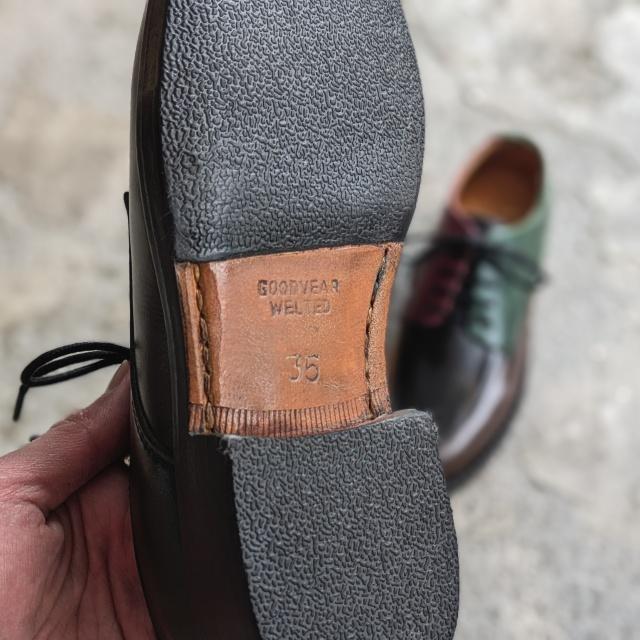 【Women's】Milton Keynes Vチップレザーシューズ V-tip Leather Shoes / Crazy pattern |  | 09