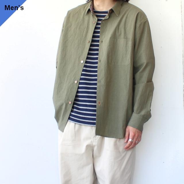 melple タイプライターシャツL/S Brentwood shirt　（Olive） | melple