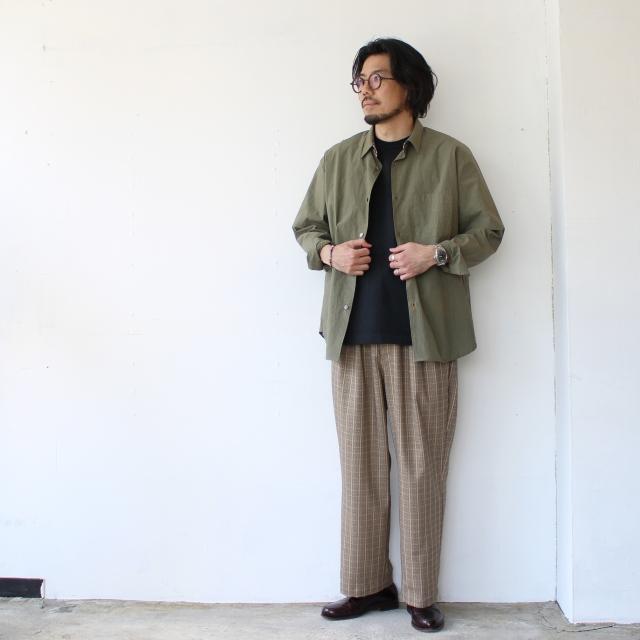 melple タイプライターシャツL/S Brentwood shirt　（Olive） | melple | 12