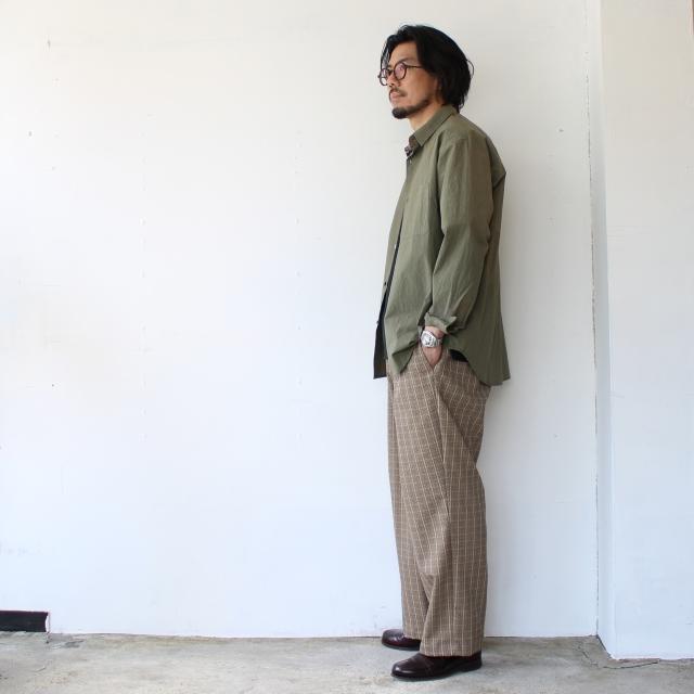 melple タイプライターシャツL/S Brentwood shirt　（Olive） | melple | 13