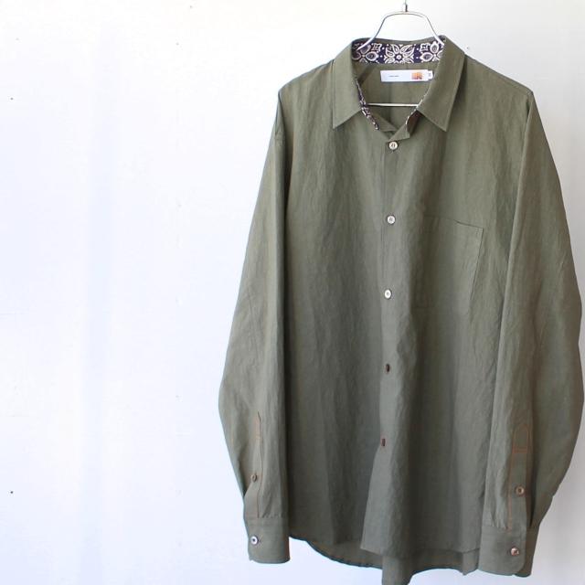 melple タイプライターシャツL/S Brentwood shirt　（Olive） | melple | 01