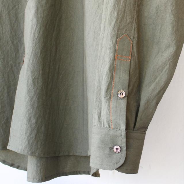 melple タイプライターシャツL/S Brentwood shirt　（Olive） | melple | 04